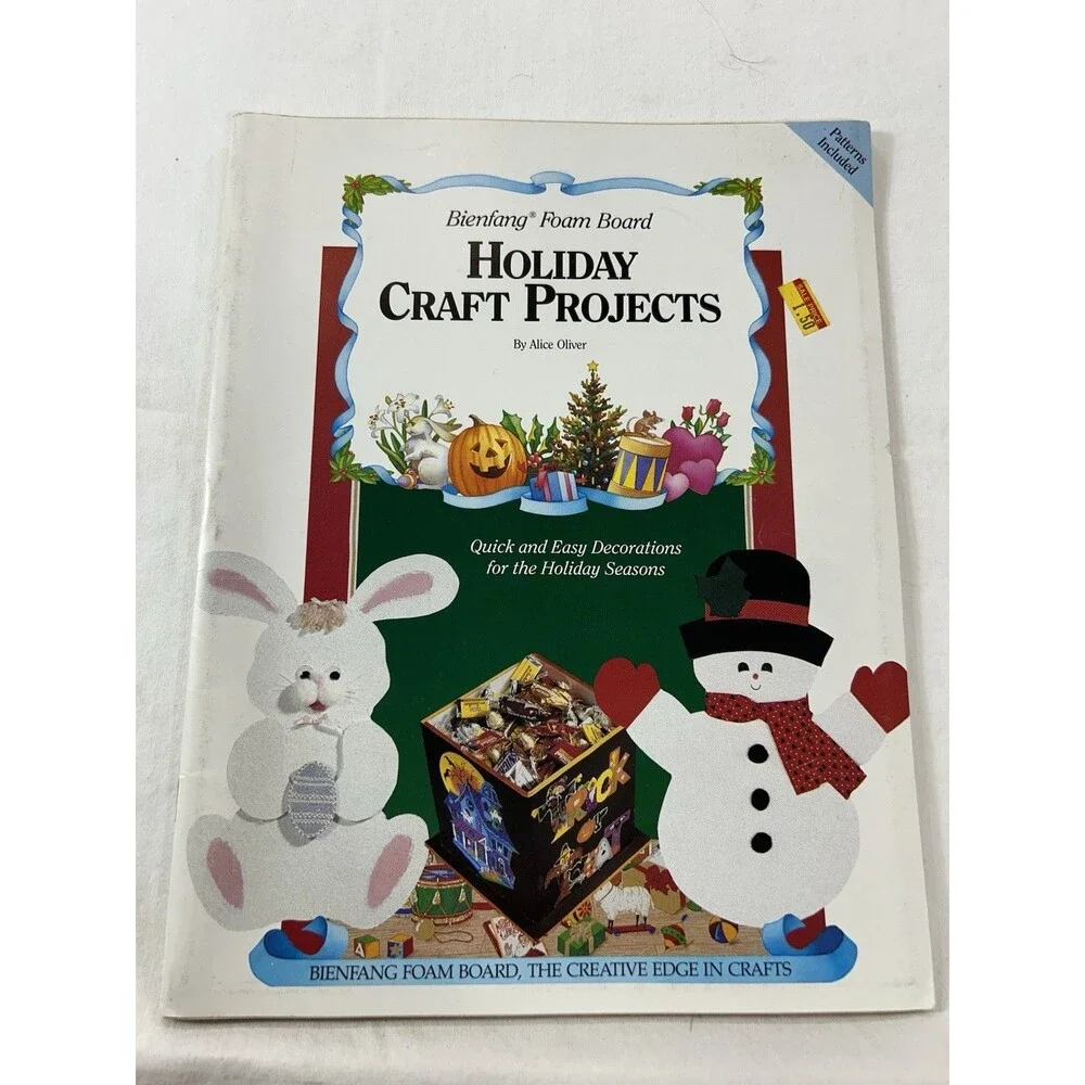 Bienfang Foam Board Holiday Craft Projects Book Christmas Decor Patterns Vintage